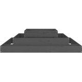 Visoka greda siva 110x110x27 cm trdna borovina | Shoptok.si