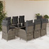  9-dijelni vrtni blagovaonski set od poliratana s jastucima | shoptok.hr