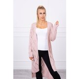 Kesi Sweater with geometric pattern powder pink Cene
