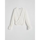 Reserved - Bluza od viskoze - krem | shoptok.hr