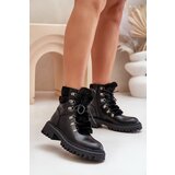 FI1 Warm ankle boots with zipper made of eco leather black Willatta | shoptok.hr