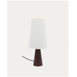 Kave Home Bela/temno rjava namizna svetilka s tekstilnim senčilom (višina 50 cm) Amire – | Shoptok.si