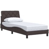 vidaXL Okvir za krevet bez madraca tamnosmeđi 90 x 190 cm od tkanine | shoptok.hr
