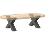  Noge za klub stolić u obliku slova X, 2 kom, antracit, 50 x (30-31) cm, čelik | shoptok.hr