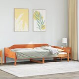 Maison Chic Posteljni okvir - Enojna postelja - Postelja za odrasle brez vzmetnice voščeno rjav 90x200 cm borovina-J8243, (21770687) | Shoptok.si