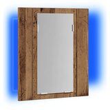  LED kupaonski ormarić s ogledalom boja hrasta 40x12x45cm drveni Smeđa | Shoptok.si