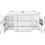 XXXL Komoda Vera, Siva, Z Osvetlitvijo | Shoptok.si