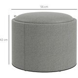  Tapecirani stolac lan skriveni prostor za odlaganje dvostrani poklopac 5 6 cm x 56 cm x 42 cm siva + prirodna boja | shoptok.hr