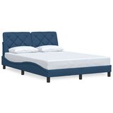 Posteljni okvir brez vzmetnice moder 140x190 cm blago, (21829592) | Shoptok.si