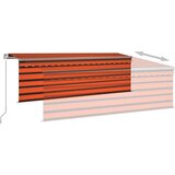 Tenda na ručno uvlačenje s roletom LED 4,5x3 m narančasto-smeđa | Eponuda.com