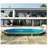 Drveni bazen SAO PAULO 6,57x4,07 - V.1,2 m - sidrenje šarafanjem | shoptok.hr