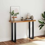 Maison Chic konzolna miza - miza ob steni iz tikovine 100x35x75 cm, (21785910) | Shoptok.si