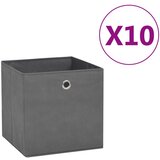 vidaXL kutije za pohranu od netkane tkanine 10 kom 28x28x28 cm sive Cijene