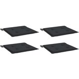 vidaXL Jastuci za vrtne stolice 4 kom crni 40 x 40 x 3 cm od tkanine | shoptok.hr