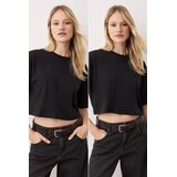 TRENDYOLMILLA ženska majica Twoss24Ts00224, crna-crna | Eponuda.com