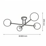  talia 74 luster 4XE27 crna/zlato | ePonuda.com