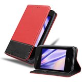 Cadorabo Ohišje, združljiv z Apple v rdeči črni barvi - zaščitni pokrov z magnetnim zapiranjem, stoječo funkcijo in režo za kartico, (20590365) | Shoptok.si