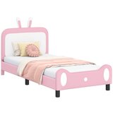 vidaXL Otroški posteljni okvir z vznožjem Roza 90 x 200 cm PU, (5000104633) | Shoptok.si