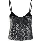 Only Bluza 'Camilla' črna / srebrna | Shoptok.si