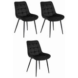  BERA stolica - crni baršun / crne noge x 3 | shoptok.hr