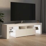TV ormarić s LED svjetlima bijeli 140 x 36,5 x 40 cm | Eponuda.com