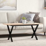  Stolić za kavu X-oblika 90x40x45 cm borovina i čelik | shoptok.hr