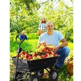 Vrtna nagibna ručna kolica 300 kg 75 L crna