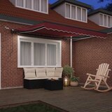 Tenda na automatsko uvlačenje s LED svjetlima bordo 300x250 cm | shoptok.hr