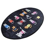 Conceptum Hypnose tepih black cats oval djt ( 60 x 90 cm ) | ePonuda.com