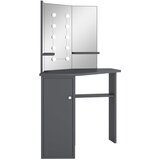  Kutni toaletni stolić s LED svjetlima sivi 111 x 54 x 141,5 cm | shoptok.hr