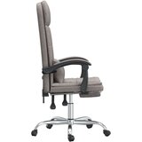  Masažni uredski naslonjač od tkanine smeđesivi | shoptok.hr