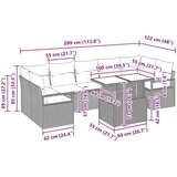  Sjedeća garnitura za vrt 8 pcs siva i modra poliratan | shoptok.hr