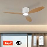  ZEVENTI - LED plafonski ventilator VENTORA LED/24W/230V Wi-Fi Tuya bela/hrast + daljinski upravljač | Eponuda.com