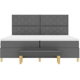  Krevet s opruga kutije Tamno siva 200 x 200 cm tkanina | shoptok.hr