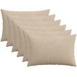  Presvlaka za jastuk 6 pcs HEERLEN Sivosmeđa 50 x 80 cm Kord Slike