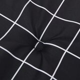  Jastuk za vrtnu klupu crni karirani 200 x 50 x 3 cm od tkanine | shoptok.hr