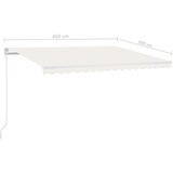 Tenda na ručno uvlačenje s LED svjetlom 450 x 300 cm krem | shoptok.hr