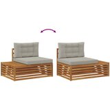  Set vanjskih sofa Prirodna i svijetlo siva 203,5 x 83 x 73 cm | shoptok.hr
