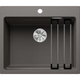 Blanco sudoper ETAGON 6 InFino SILGRANIT pribor inox nosači, bez dalj. upr. - VULKAN SIVA | shoptok.hr