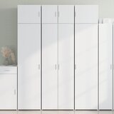 Furnova Ozka omara za shranjevanje bela 70x42,5x225 cm inženirski les, (21953907) | Shoptok.si