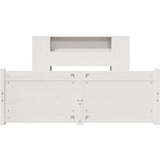 vidaXL Krevet s regalom z knjige bez madraca bijeli 150x200cm borovina | shoptok.hr