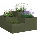  Vrtna saksija Maslinovo zelena 80 x 80 x 48 cm Čelik | Eponuda.ba