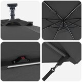  Suncobran Antracit 294 x 294 x 248 cm Poliester i aluminij | shoptok.hr