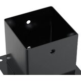  Postolja za stupove kvadratna 4 kom čelik presvučen prahom Antracitno siva 141 x 141 mm | Shoptok.si