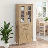  Highboard Umjetnički hrast 69,5 x 34 x 180 cm Konstruirano drvo Slike