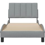  Okvir kreveta bez madraca Hanko svjetlosivi 90x200 cm od tkanine | shoptok.hr