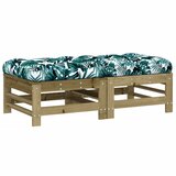 Maison Chic Vrtni stolček - Vrtni stoli za noge z blazino 2 kosa impregnirana borovina JS969, (21878808) | Shoptok.si