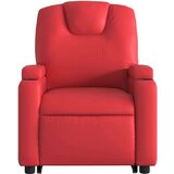  Naslonjač na podizanje od umjetne kože crveni | shoptok.hr
