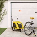 vidaXL prikolica za bicikl za ljubimce žuta od tkanine i željeza | shoptok.hr