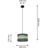  Luster na sajli HELEN 1xE27/15W/230V fi 25 cm zelena/zlatna | Eponuda.com